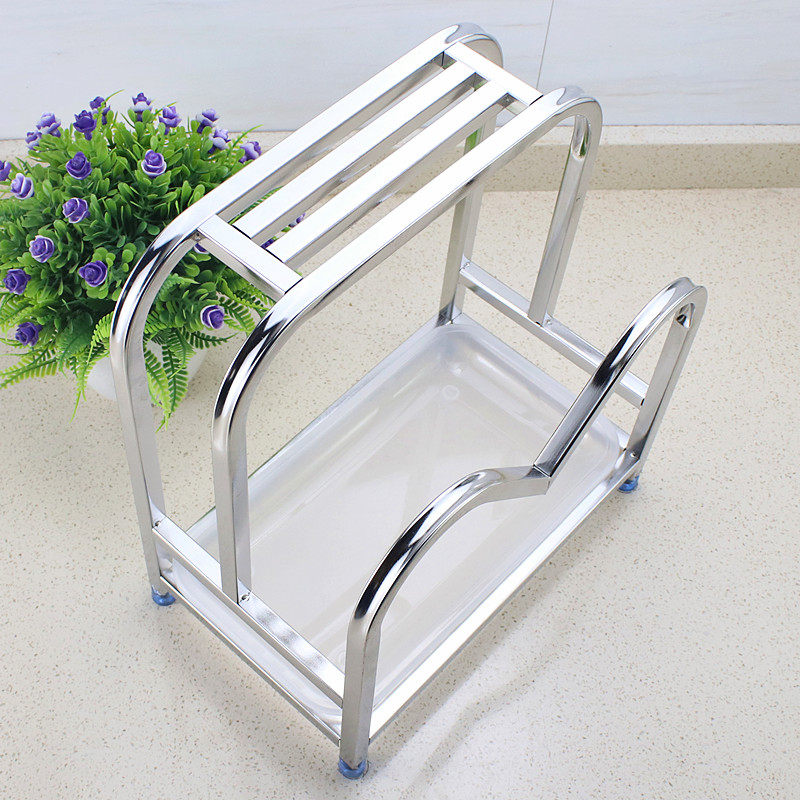 Stainless steel kitchen knife rack rack cutting board placement rack countertop cutting board rack one kitchen knife knife storage layer shelf