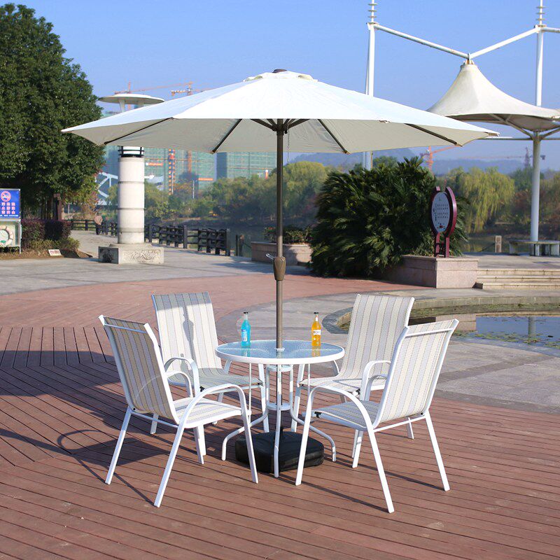 White balcony drinks chairoutdoor leisure outdoor garden garden garden open-air furniture combination
