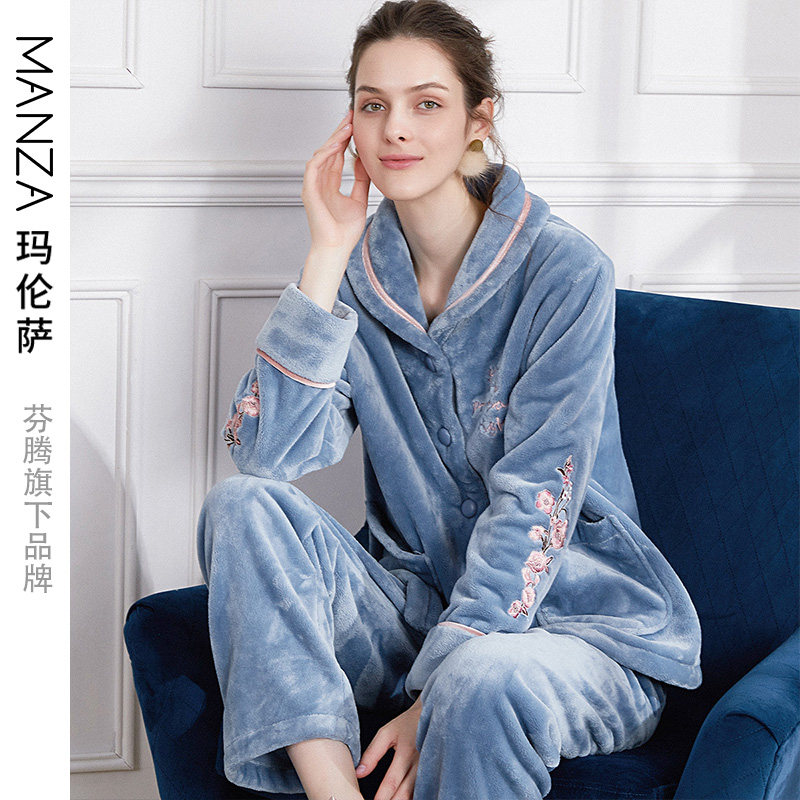 芬腾旗下 玛伦萨 玉兔绒刺绣 女式家居服套装 天猫优惠券折后￥89包邮（￥159-70）多款可选