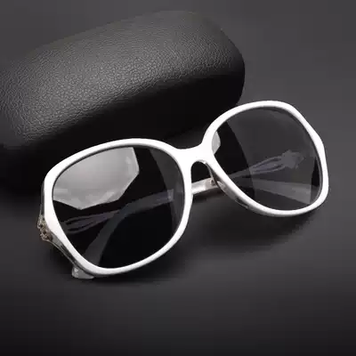 Polarized sun glasses female white fashion new star sunglasses driving mirror anti UV sunglasses tide