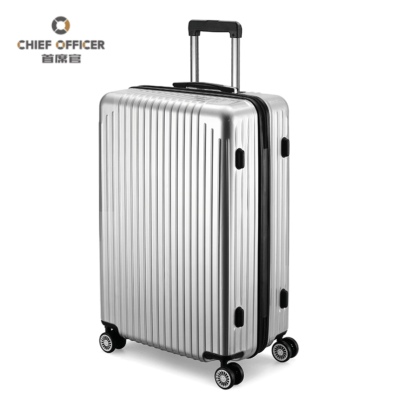 Chief officer luggage trolley case zipper model universal wheel ABS large capacity durable 20 inch 24 inch 28 inch men and women