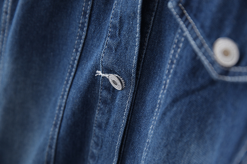 Phiên bản Hàn Quốc 2018 của mùa thu mới 200 cân béo chị em thời trang là áo khoác mỏng có lỗ denim denim nữ ngắn mẫu áo dạ ngắn đẹp 2021