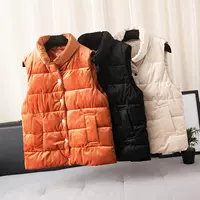 2018 thu đông mới 200 cân béo MM size lớn nữ nhung nhung vàng vest vest ngắn vest vest vest nữ hàn quốc