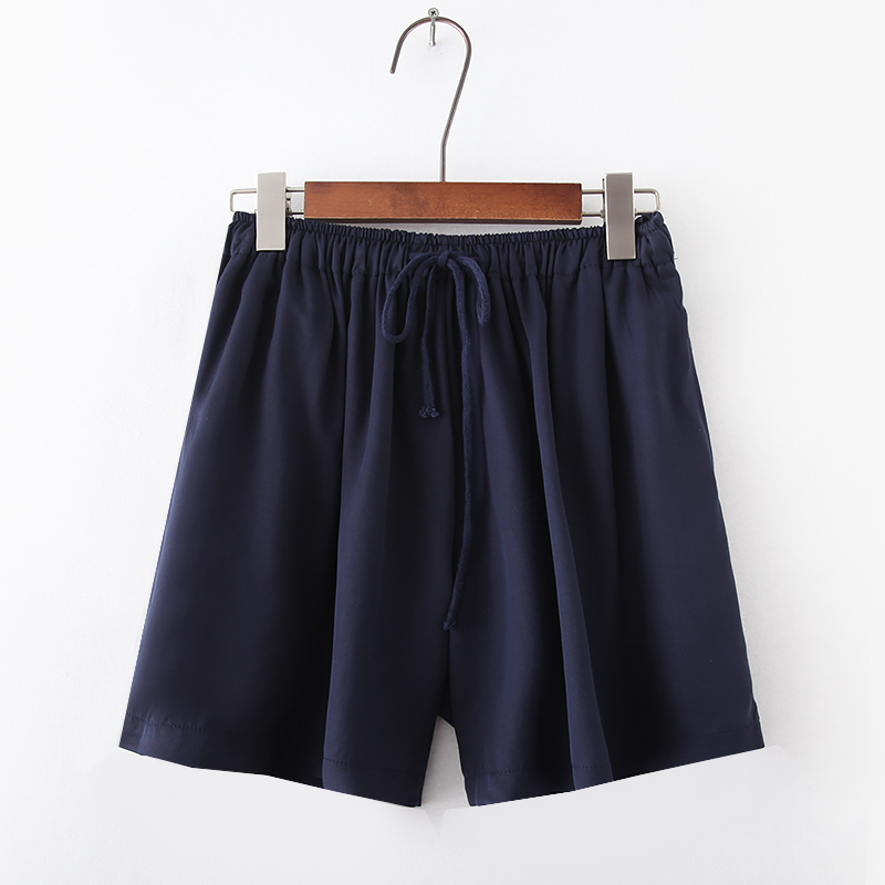 Mùa hè 2018 mới XL của phụ nữ béo mm220 kg chân rộng co giãn eo dây rút quần short váy quần thủy triều quần sooc da nữ đẹp