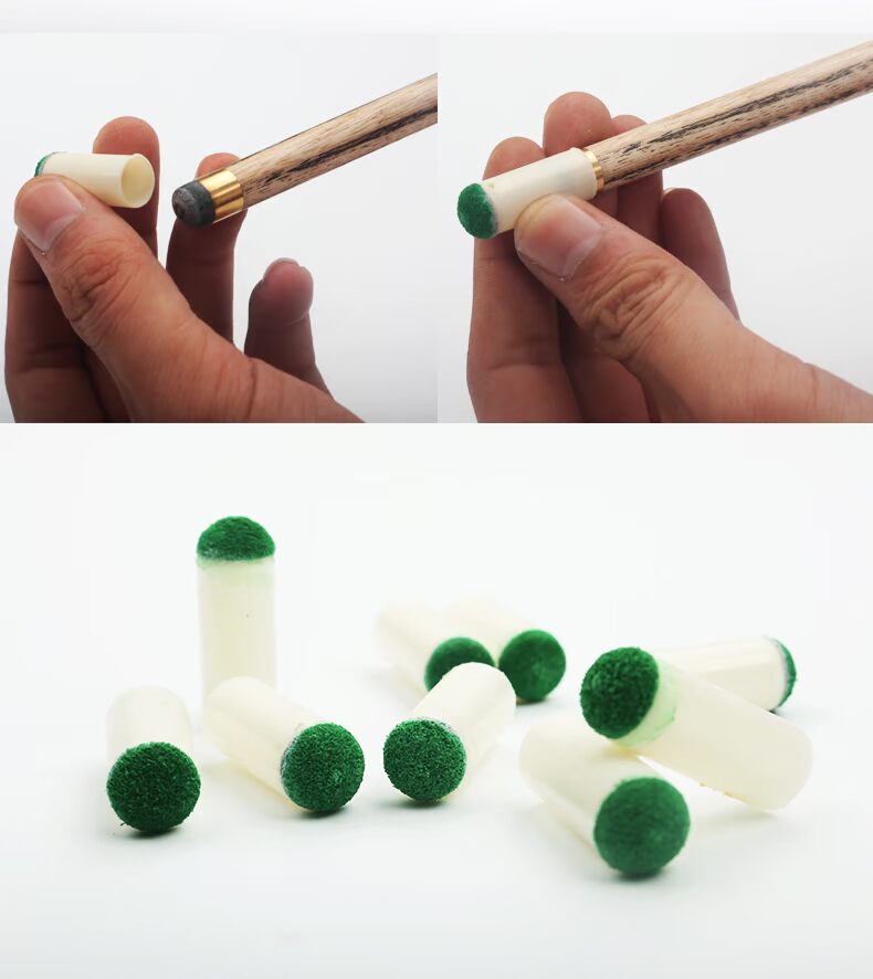 Bi-a đầu da 10 mm bi-a bi-a thanh nhựa đầu súng đặt đen tám tín hiệu đầu hồ bơi cung cấp đầu 9mm bàn bi a alex
