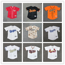 Uniforme de baseball à manches courtes cardigan T-shirt vêtements pour enfants lâche mi-long hip-hop street dance hiphop vêtements parent-enfant pour hommes et femmes