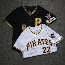 European and American baseball plus size Tide brand street dance hip hop hop loose letter couple baseball cardigan short sleeve T-shirt mens and womens class clothes