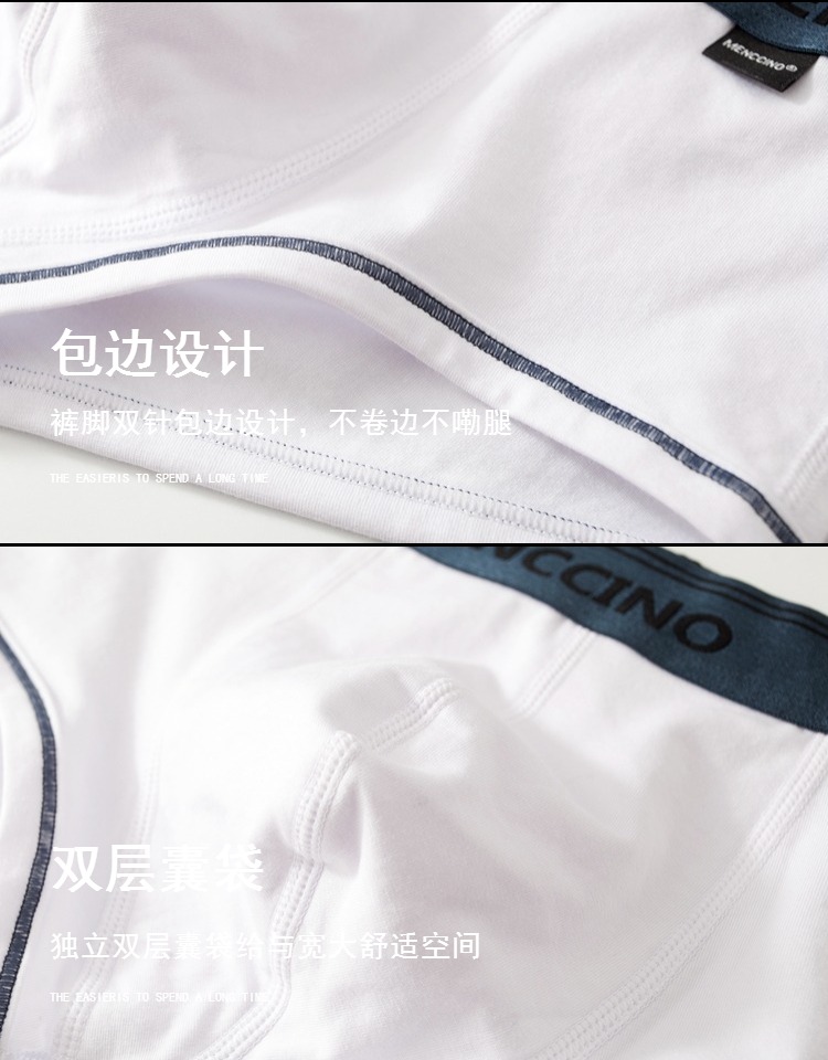 3 quần lót nam cotton boxer gợi cảm eo thấp màu rắn bốn góc xu hướng quần thể thao học sinh - Võ sĩ quyền Anh quan lot khe nam