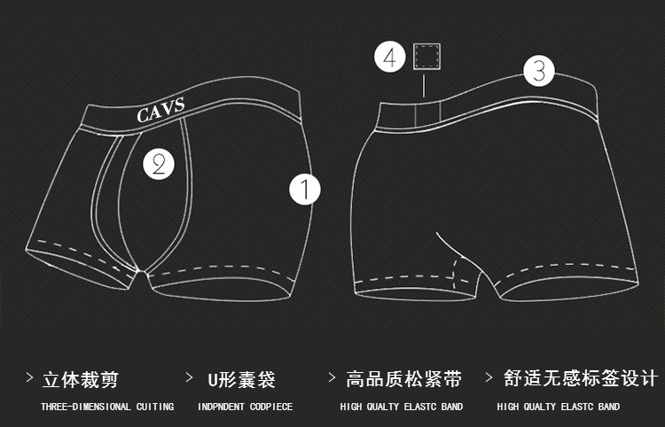 3 quần lót nam cotton boxer gợi cảm eo thấp màu rắn bốn góc xu hướng quần thể thao học sinh - Võ sĩ quyền Anh quan lot khe nam