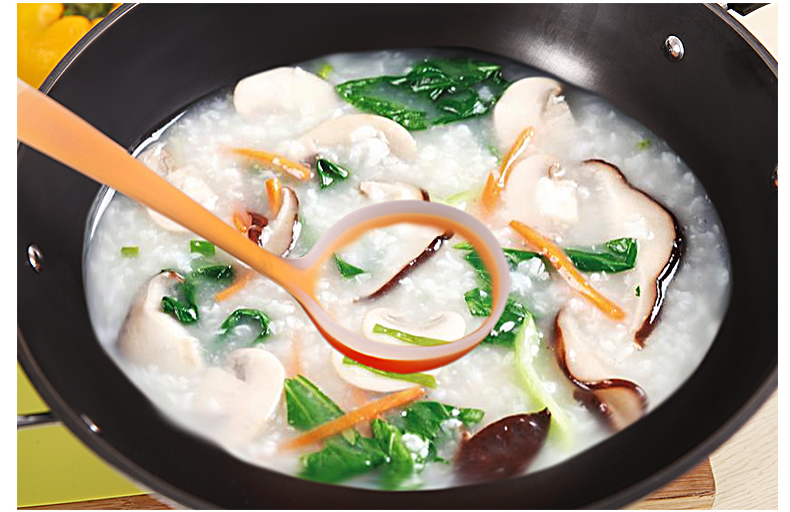 Muỗng súp Laojiao Tay cầm dài cầm thìa lớn nhiệt độ cao không làm tổn thương nồi Muỗng súp - Phòng bếp nồi hấp 2 tầng