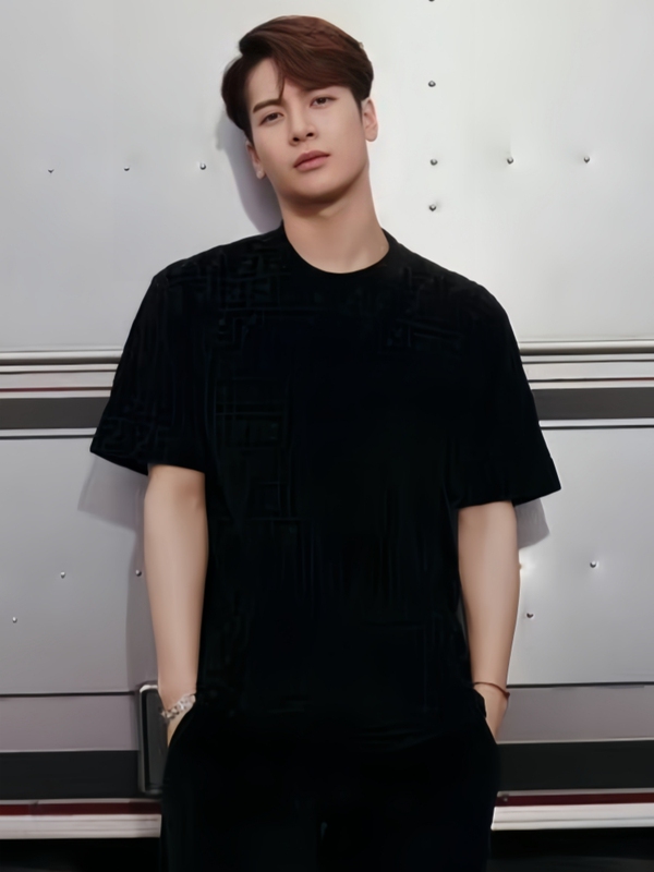 Wang Jiaer Style Men's Short-Sleeve 300g Pure Cotton T-Shirt Versatile Slim-Fit Base Layer Crew Neck American Style Summer Half-Sleeve Trendy