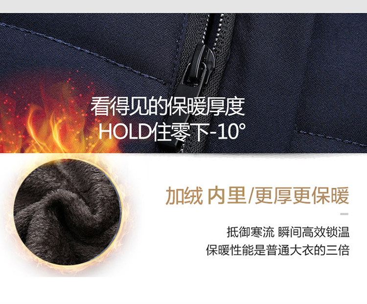 Áo khoác cotton nam trung niên 2018 mới cộng với áo nhung cotton dày phần áo khoác cotton trung niên cotton mùa đông - Trang phục Couple đồ đôi