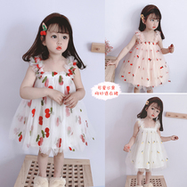 66 princess 2021 new girl dress summer baby childrens skirt Korean mesh suspender tutu western style