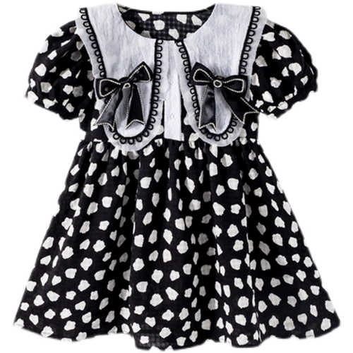 Шифоновое платье для принцессы, детская юбка, летняя летняя одежда, детская одежда, цветочный принт, коллекция 2022, в западном стиле