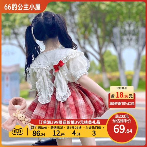 Наряд маленькой принцессы, платье, детская мини-юбка, летняя юбка, летняя одежда, детская одежда, короткий рукав, в западном стиле