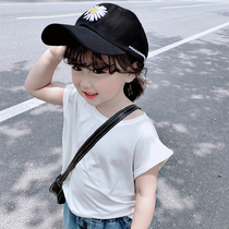 66 Princess with childrens white short sleeve T-shirt summer girls cotton coat summer childrens clothing New