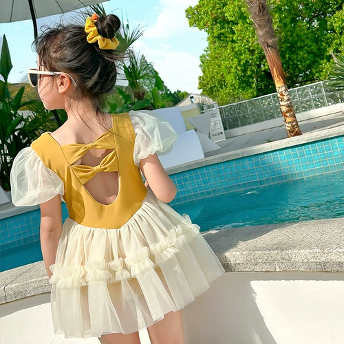 Купальник для принцессы, детская быстросохнущая летняя летняя одежда для плавания, в западном стиле