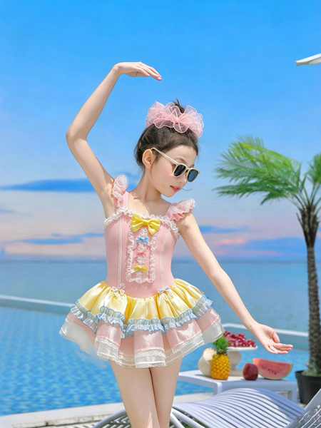 66 Princess Children's Clothing Girls' One-Piece Swimsuit 2026 New Model Children's Stunning Swimwear Sweet Girls' Swimwear — 5