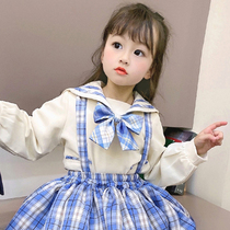 66 Princess 2021 children Spring shirt JK uniform Navy girl shirt baby Foreign style long sleeve top