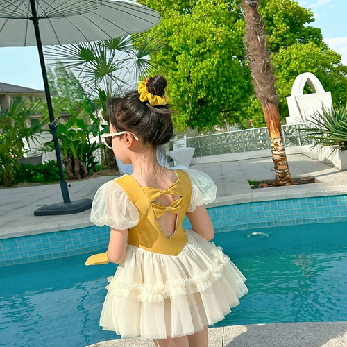 Купальник для принцессы, детская быстросохнущая летняя летняя одежда для плавания, в западном стиле