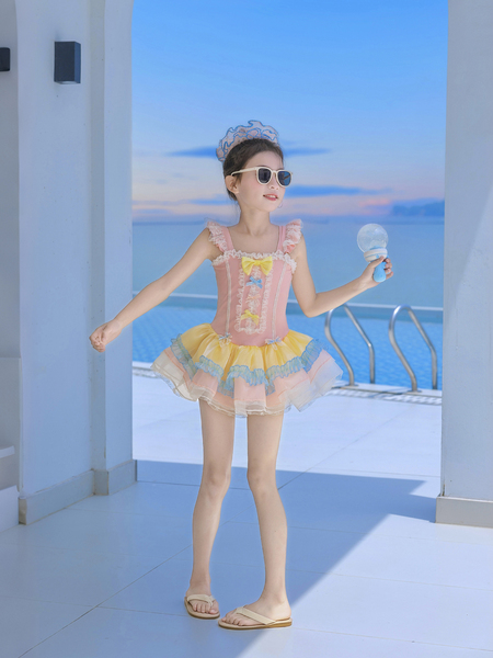 66 Princess Children's Clothing Girls' One-Piece Swimsuit 2026 New Model Children's Stunning Swimwear Sweet Girls' Swimwear — 2
