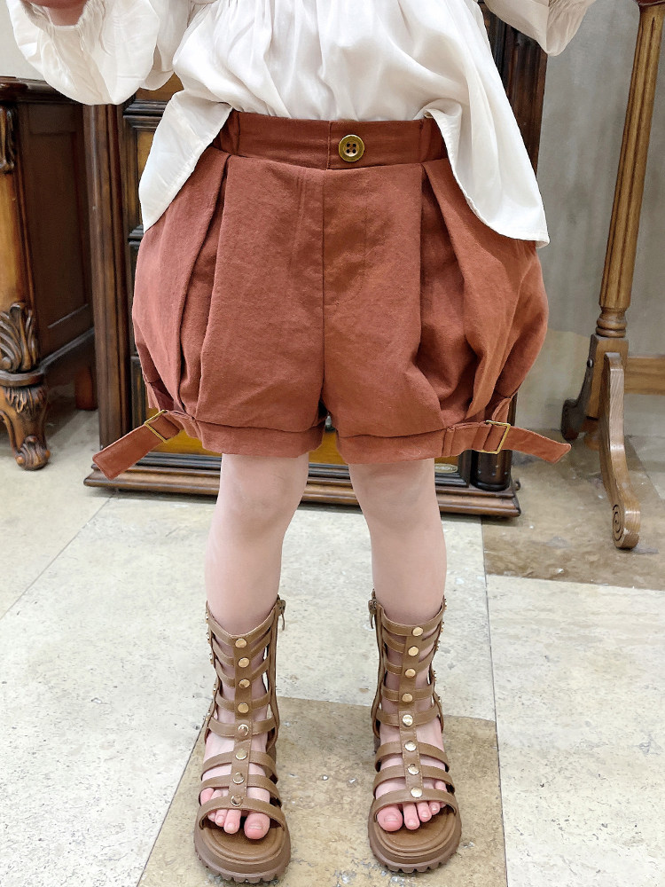 66 Princess 2021 Spring Children's Fashion Girls Lantern Pumpkin Shorts Korean version of Yu Guyang pie casual pants