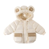 Бархатный детский длинный пуховик для принцессы, утиный пух, средней длины, в западном стиле, увеличенная толщина