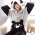 Mùa xuân và mùa thu đồ ngủ nam cotton dài tay sang trọng dày lên thanh niên lông cừu san hô học sinh trung học cơ sở có thể mặc