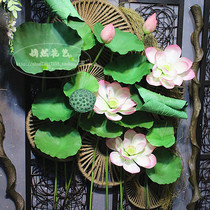 Simulation feel lotus lotus head PU lotus leaf living room decoration display flower hotel club decoration art decoration