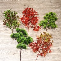 Simulation of pine needles cypress branches fake flowers Luohansong pine branches dry flowers plastic flowers pine leaves fake maple leaves
