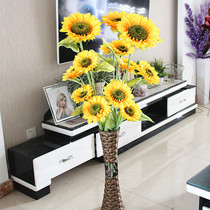High simulation flower sunflower fake flower floor large decorative flower living room pastoral home set flower