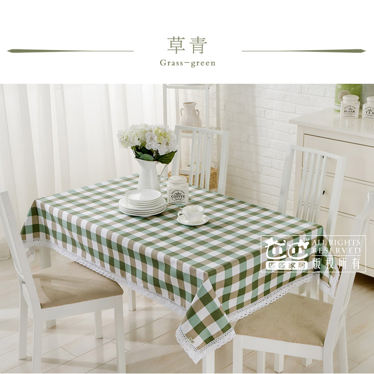 Cotton đôi sợi dọc đôi vĩ độ đơn giản Hàn Quốc kẻ sọc nhỏ tươi ren vải vải bàn cà phê vải bìa tùy chỉnh khăn trải