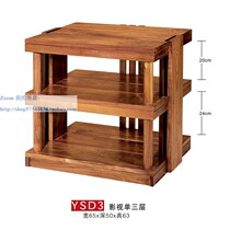 Jazz rack Film and Television single 3 layer Film and Television single three video cabinet Cabinet Black Walnut all solid wood