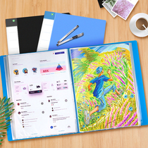 Gindley A3 information book file transparent insert page file bag student paper containing finishing deviner music score clip