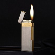 ZORRO Zorro brass ultra-thin grinding wheel pulley flint side slip inflatable open flame lighter personalized gift engraving