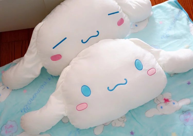 Dễ thương phim hoạt hình tai chó lớn cinnamoroll ngọc guinea chó nhỏ gối trắng đệm điều hòa chăn hai trong một chăn - Trở lại đệm / Bolsters Bộ chăn gối văn phòng hình thú