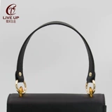 Черные кожаные бретели, аксессуар для сумки, портативная сумка на одно плечо, ручка, короткий браслет