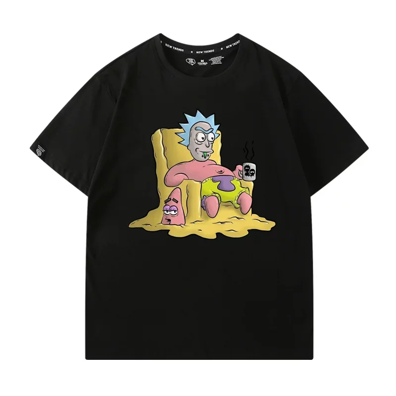 Детская/детский sponge T-shirt для мужчин и женщин, с коротким рукавом