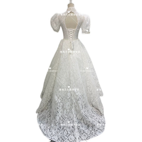 Кружевной реквизит для фотографии для влюбленных, белое свадебное платье, французский стиль