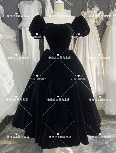 Ретро бархатное свадебное платье для влюбленных, реквизит для фотографии, французский ретро стиль