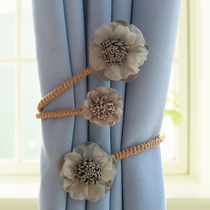 New flower curtain straps one pair bendable white gauze straps fixed gathering clip light luxury creative tie buckle