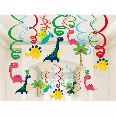 Dinosaur theme dress up supplies dinosaur pendant hanging ceiling decoration children's room birthday party arrangement