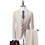 Абрикосовый комплект, классический костюм для отдыха, свадебное платье, в корейском стиле