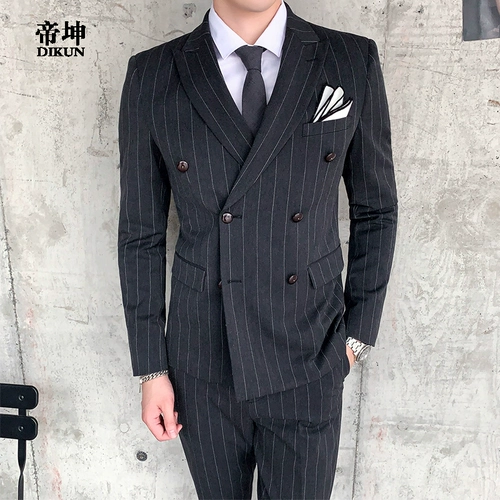 Комплект, пиджак классического кроя для отдыха, свадебное платье, в корейском стиле, облегающий крой