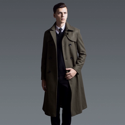 Демисезонное шерстяное пальто, демисезонная длинная куртка, в корейском стиле