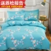 100% cotton chải bốn mảnh dày ngủ trần bộ đồ giường cotton nhà dệt chăn bao gồm tờ mùa thu và mùa đông - Bộ đồ giường bốn mảnh