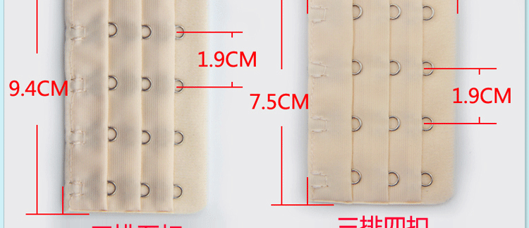 6 nhân dân tệ đồ lót trở lại khóa áo ngực khóa khóa cộng với điều chỉnh tăng trưởng khóa dài khóa mở rộng khóa bốn khóa miếng nới áo ngực bản 5 móc