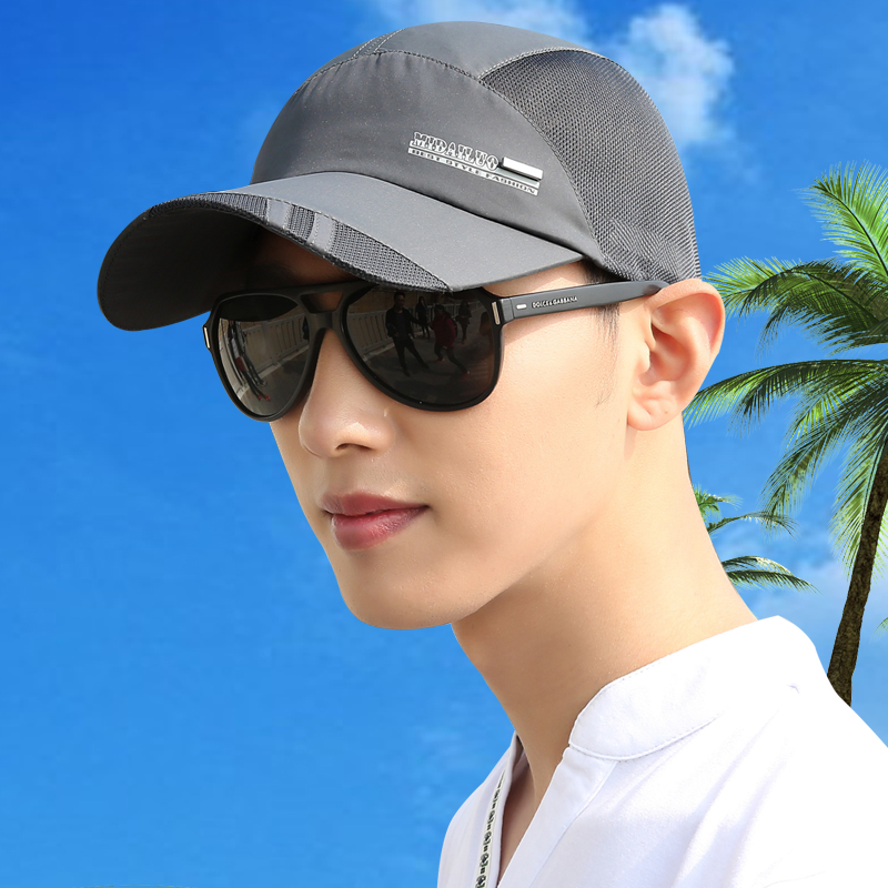 Summer hat men Korean version of cap outdoor sun hat sunscreen fishing Sun baseball cap men casual and breathable