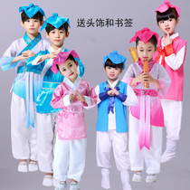 New Years Day childrens festive costumes Hanfu boys and girls costumes Chinese style recitation primary school chorus performance costumes