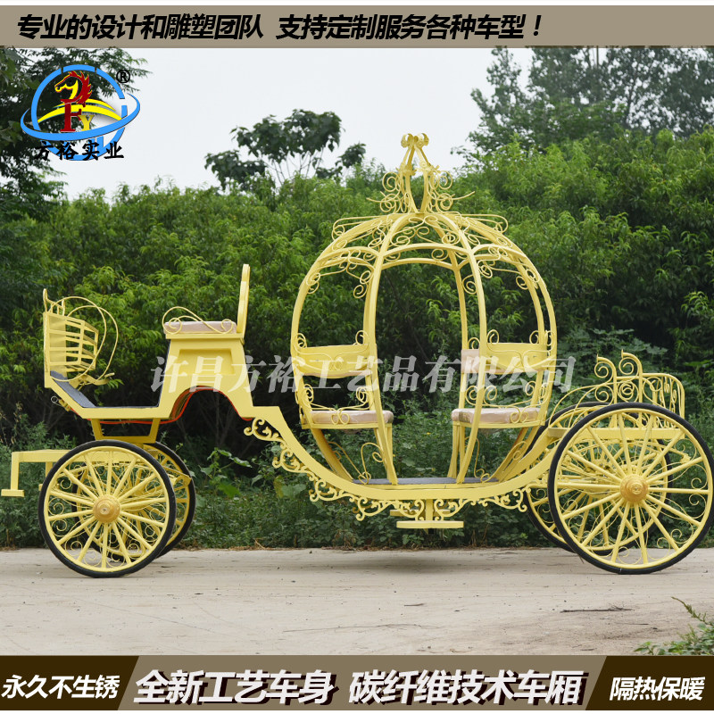 Customize carriage pumpkin Halloween props Prop Light Carriage Bar Deco commercial exhibition Reception Grand Towns wagons